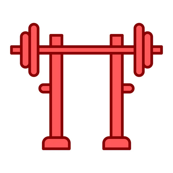 Icono Barra Esquema Ilustración Los Iconos Vectores Equipos Fitness Para — Vector de stock