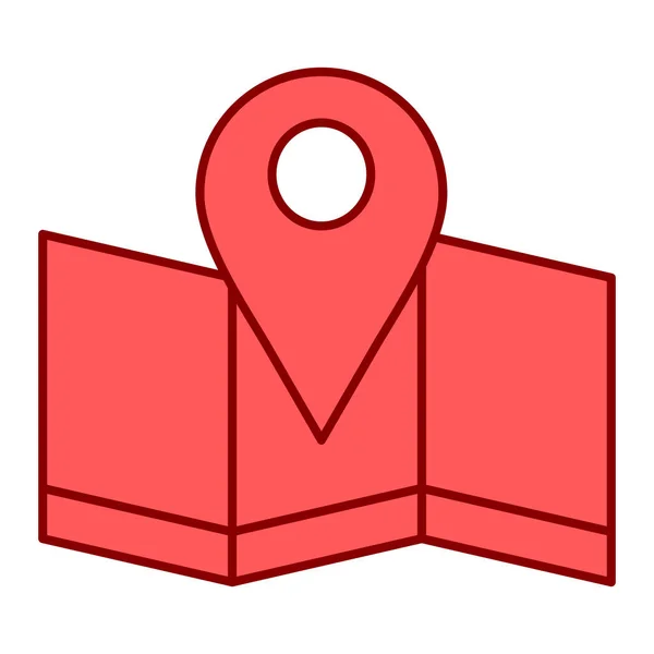 Icône Pin Carte Symbole Marqueur Position Illustration Vectorielle Plate — Image vectorielle