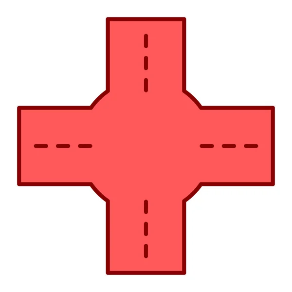 Křížová Ikona Módním Stylu Izolované Pozadí — Stockový vektor