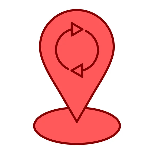 Locatie Pin Pointer Met Kaart Vector Illustratie Ontwerp — Stockvector