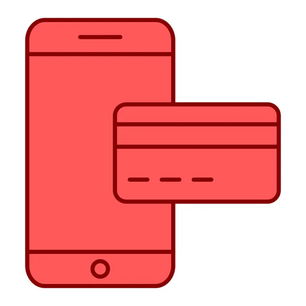 Smartphone Mit Kreditkarten Vektor Illustration Design — Stockvektor