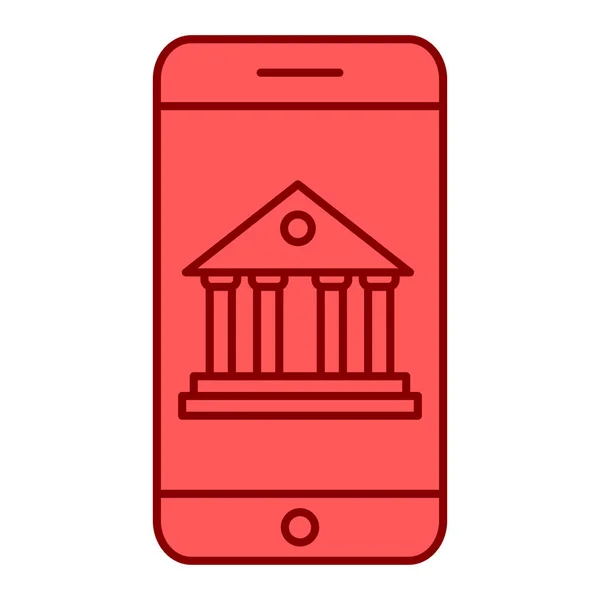Smartphone Mit Banksymbol Vektorillustration — Stockvektor