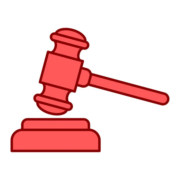 Judge Gavel Icon Cartoon Illustration Law Court Vector Symbol Web — Stock Vector