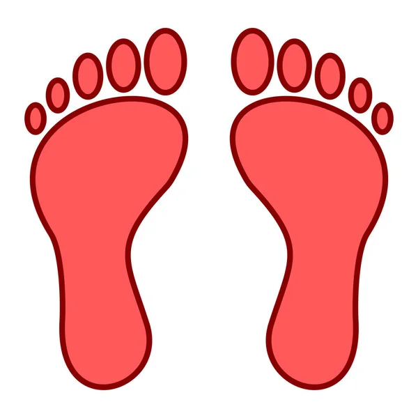 Feet Print Icon Vector Illustration — Stockový vektor