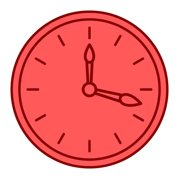 Icono Del Reloj Estilo Plano Aislado Sobre Fondo Blanco Tiempo — Archivo Imágenes Vectoriales