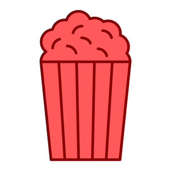Popcorn Pop Art Stijl Pictogram Vector Illustratie Ontwerp — Stockvector