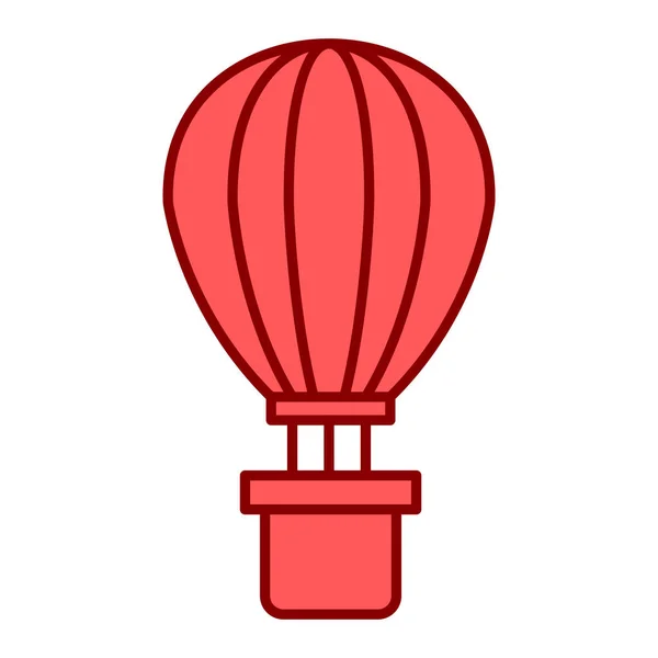 Heißluftballon Ikone Vektor Illustration Grafik Design — Stockvektor