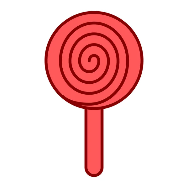 Lutscher Süßigkeiten Symbol Vektor Illustration Design — Stockvektor