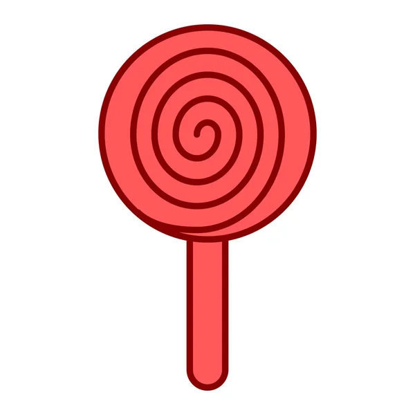 Lolly Snoep Pictogram Vector Illustratie Ontwerp — Stockvector