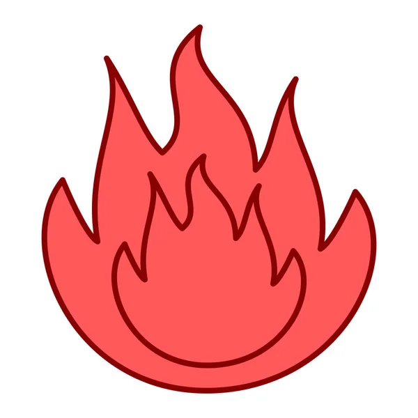 Fire Flame Icon Vector Illustration Design — Stock Vector