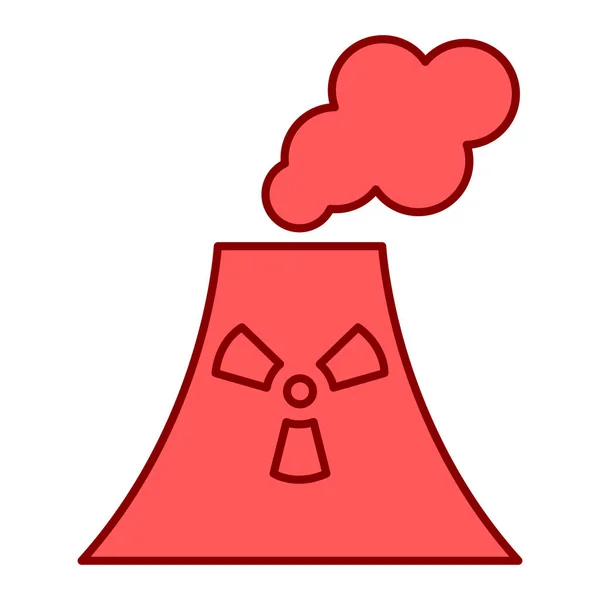 Іконка Атомної Електростанції Векторні Ілюстрації Графічний Дизайн — стоковий вектор