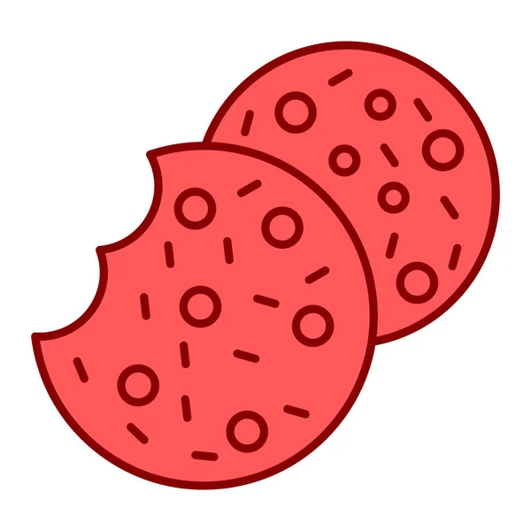 西瓜片图标 白色背景下隔离网页设计用红草莓载体等距图 — 图库矢量图片