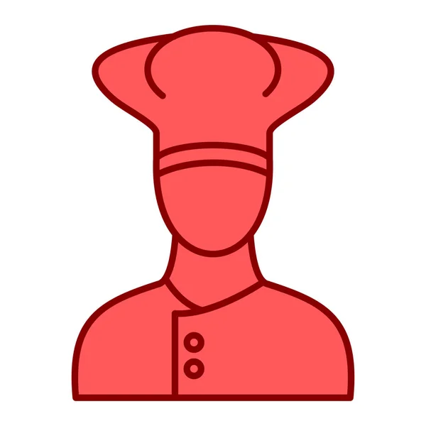 Chef Con Icona Del Cappello Illustrazione Vettoriale — Vettoriale Stock