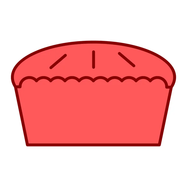 Cupcake Con Crema Chocolate Icono Vector Ilustración Diseño — Vector de stock