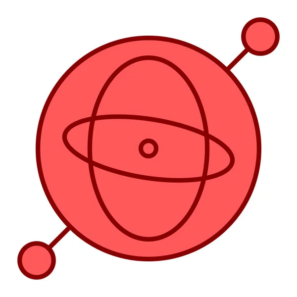 ウェブとモバイルアプリのデザイン科学ロゴのコンセプトのために白い背景に隔離された原子アイコンベクトル — ストックベクタ