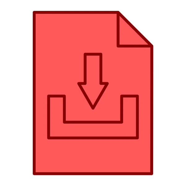 Icône Téléchargement Isolée Sur Backgroun Abstrait — Image vectorielle