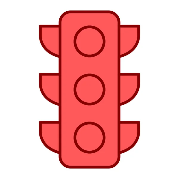Traffic Light Flat Icon Vector Illustration — Stock Vector