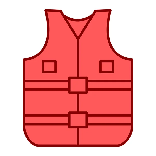 Icône Gilet Illustration Simple Des Icônes Vectorielles Équipement Pompier Pour — Image vectorielle