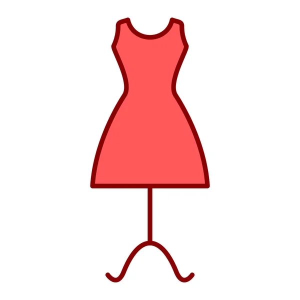 Icône Robe Illustration Contour Des Vêtements Icônes Vectorielles Pour Web — Image vectorielle