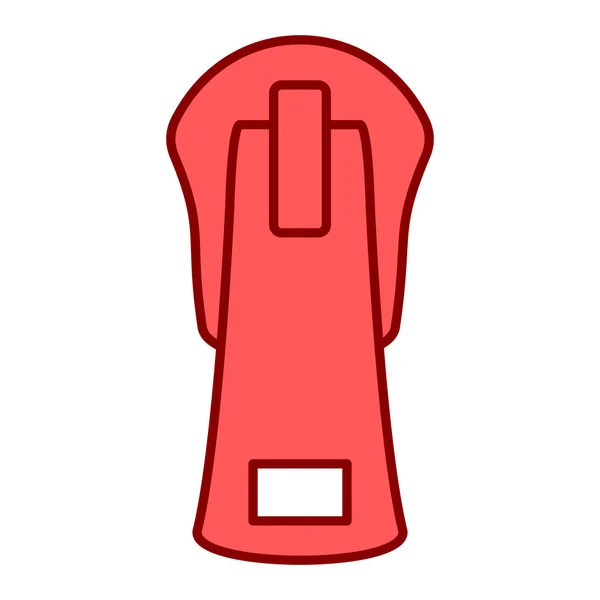 Icono Chaqueta Línea Roja Sobre Fondo Blanco Ilustración Vectorial — Vector de stock