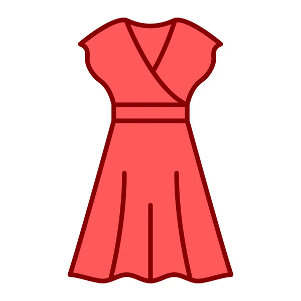 Значок Сукні Плоска Ілюстрація Одягу Векторний Дизайн Логотипу — стоковий вектор