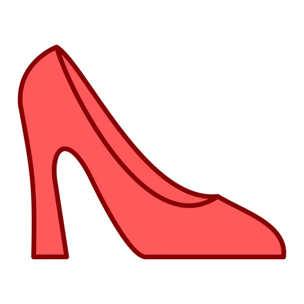 白い背景に赤い靴のアイコン — ストックベクタ