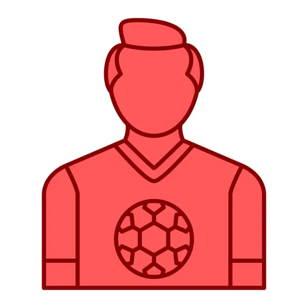 Soccer Player Ikonen Vektorillustration — Stock vektor