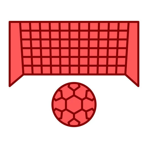Іконка Футбольного Яча Плоска Ілюстрація Футбольної Ракетки Векторні Іконки Інтернету — стоковий вектор