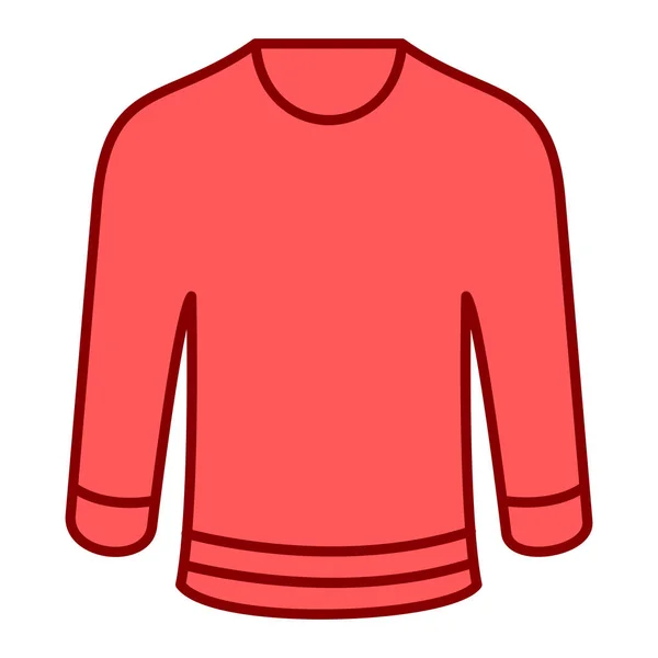 Icona Della Maglietta Rossa Cartone Animato Sport Vestiti Vettoriale Illustrazione — Vettoriale Stock