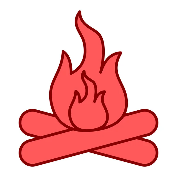 Oheň Plamen Ikona Vektor Ilustrace Design — Stockový vektor