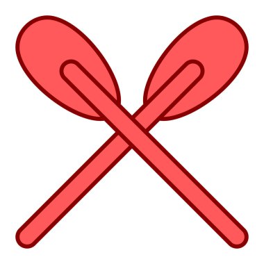 Kırmızı olta çubuğu ikonu. vektör illüstrasyonu