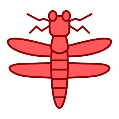 Sevimli böcek ikonu. Uğurböceği vektör sembolü çizimi