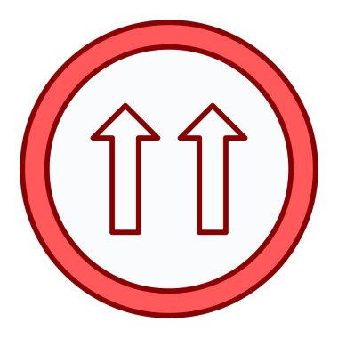 Arkaplanda düz bir ok simgesi yönlendir