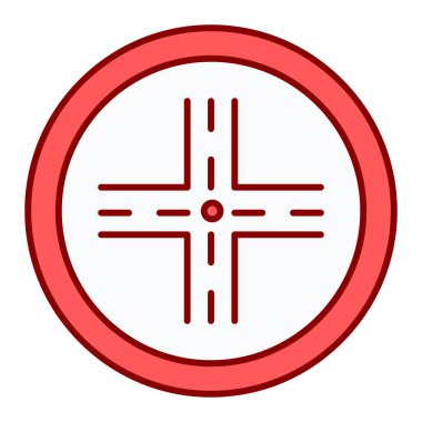 Yol işaretinin vektör illüstrasyonu