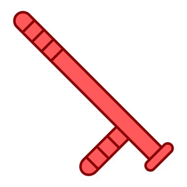 Beyzbol sopası ikonu. spor malzemeleri vektör illüstrasyonunun çizgi filmi