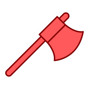 Tek izole edilmiş balta simgesinin vektör çizimi