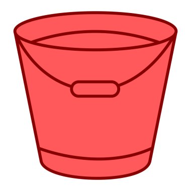 Kova ikonu. Web için su kabı vektör simgelerinin basit çizimi