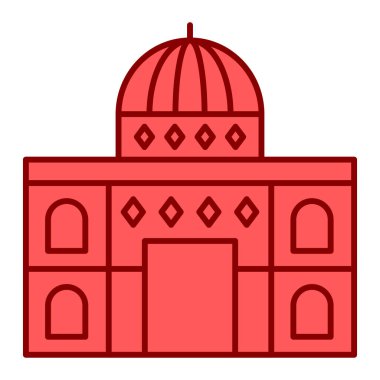 Kilise binası ikonu. Cami vektör sembolünün ana hatları web tasarımı