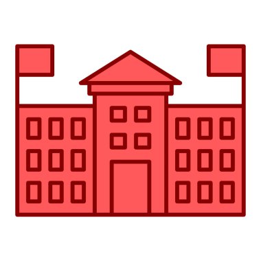 Bina. Web simgesi vektör illüstrasyonu