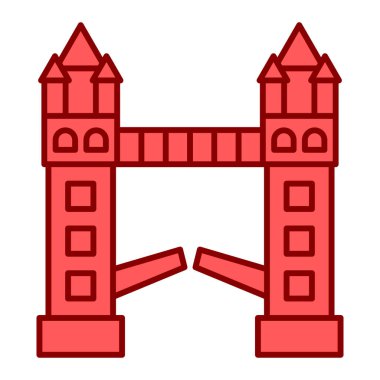 Kale kule simgesi. vektör çizim