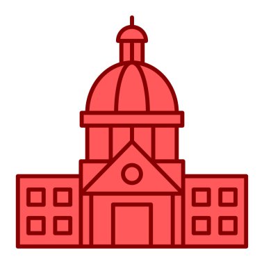 Bina. Web simgesi basit illüstrasyon