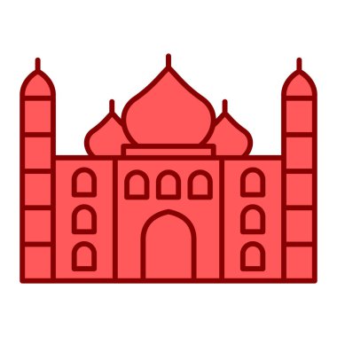 Taç mahal ikon vektör illüstrasyon grafik tasarımı