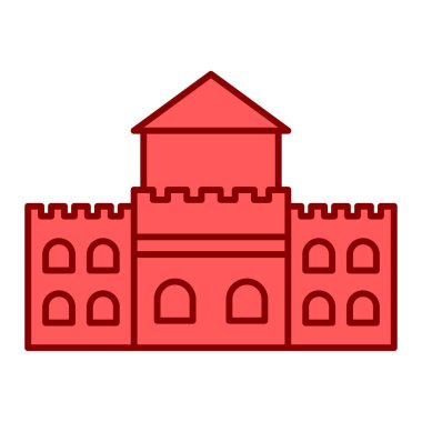 kale kulesi ikon vektör illüstrasyon tasarımı