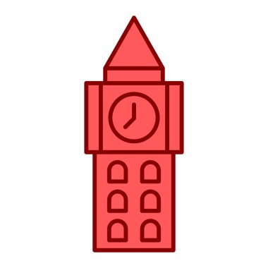 Kule binası ikonu. Web için kale vektör simgelerinin özet çizimi