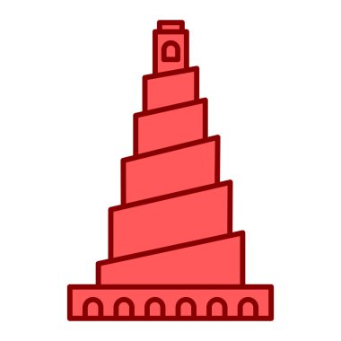 Bir binanın piramidinin vektör çizimi