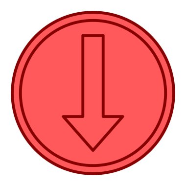 Moda biçimi izole edilmiş arkaplanda indirme düğmesi simgesi