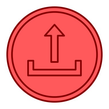 Moda biçimi izole edilmiş arkaplanda yükleme düğmesi simgesi