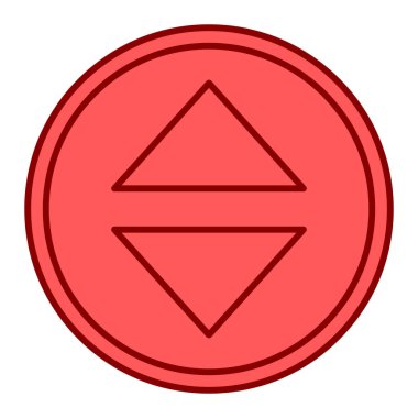 Düğme simgesinin vektör illüstrasyonu