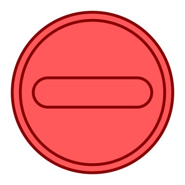 Yasak tek simgenin vektör illüstrasyonu