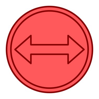 Beyaz arkaplanda ok simgesi